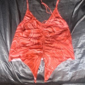 Shein halter top pink tie dye